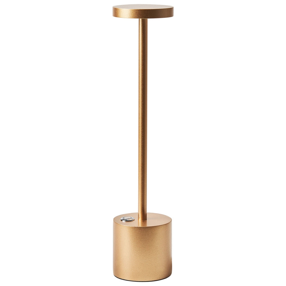 Lampada da tavolo in alluminio oro senza fili per interni e per esterni stile moderno