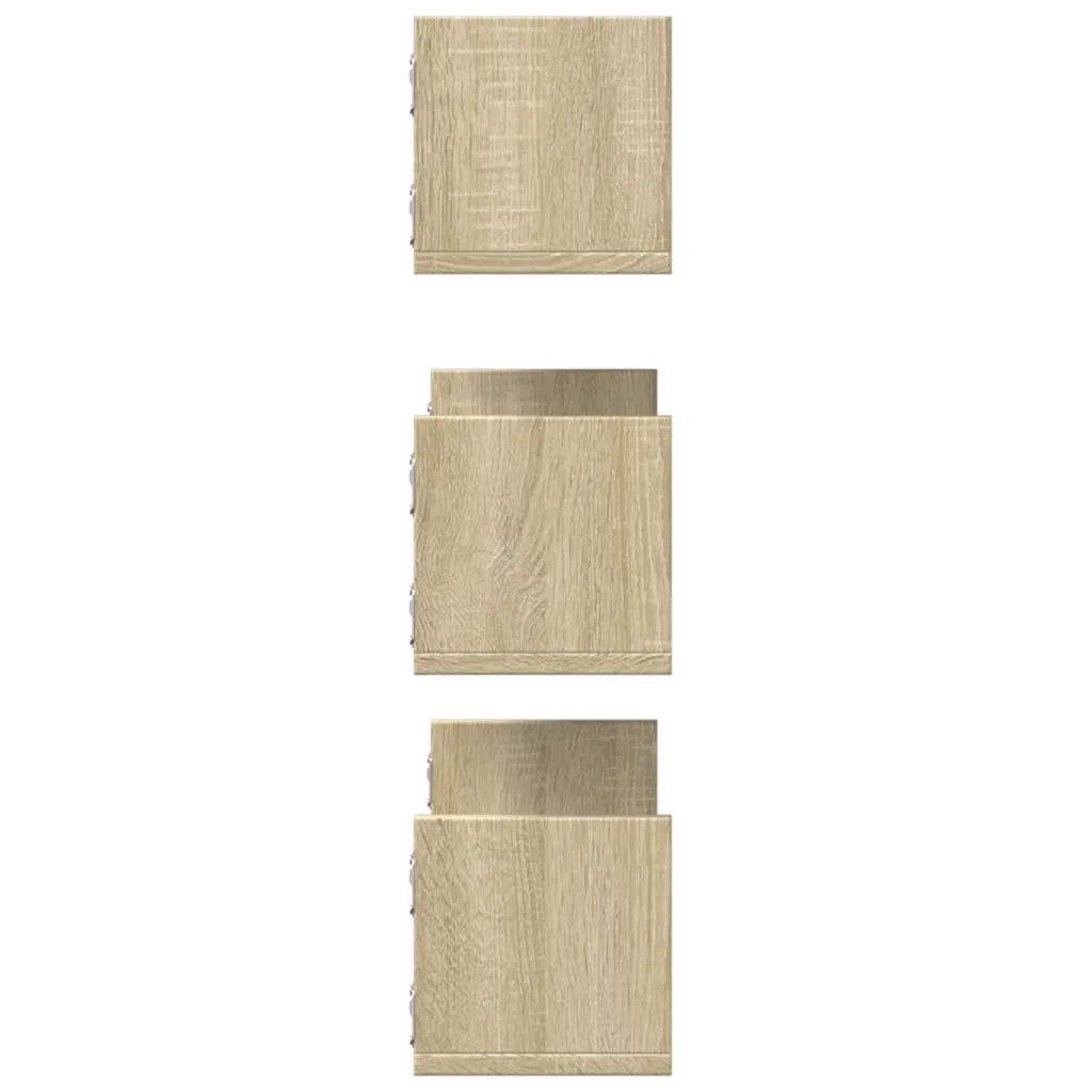 Mensole Parete 2pz Rovere Sonoma 58x18x18 cm in Truciolato 853283