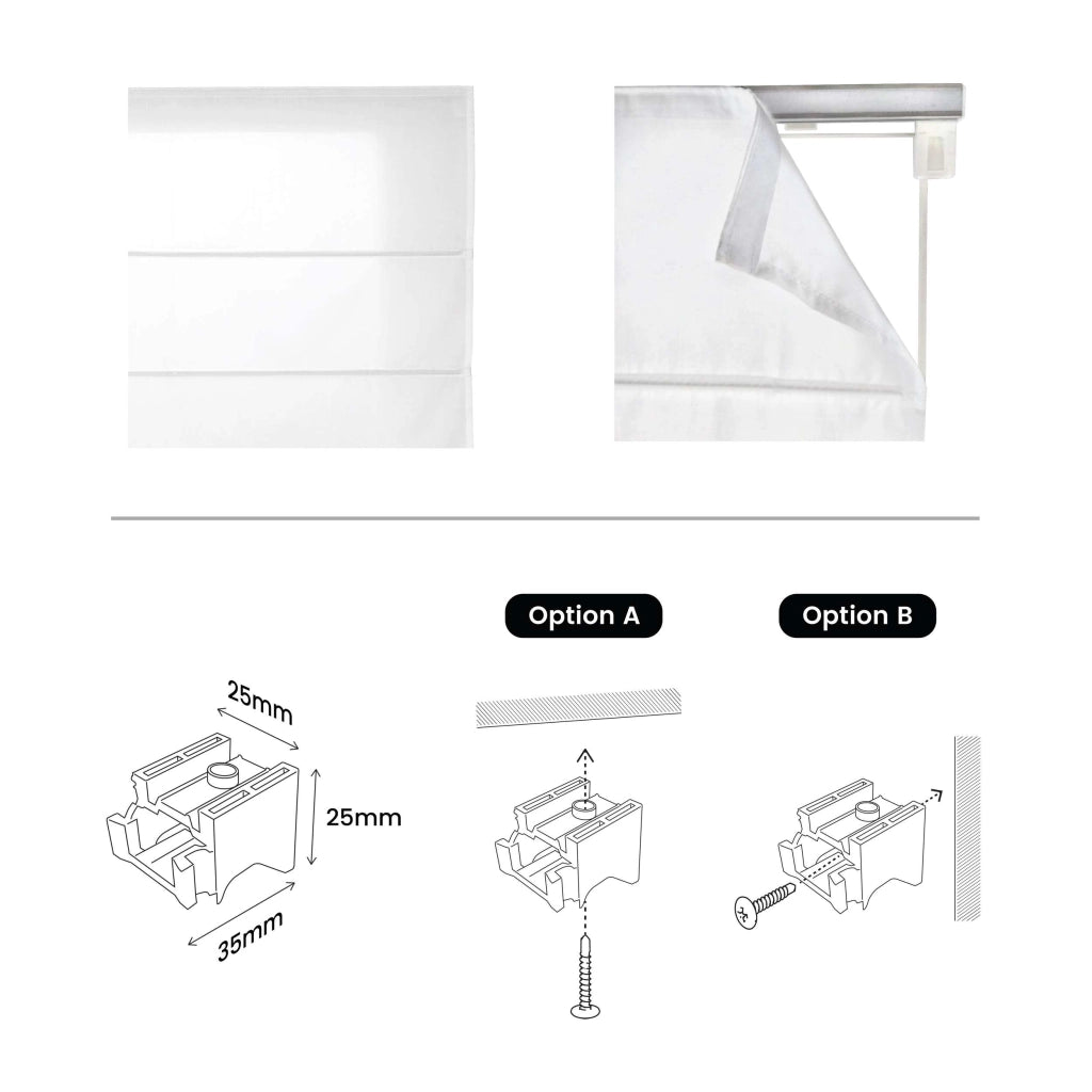 Tenda a Pacchetto Con Aste Ecru 75x175 cm