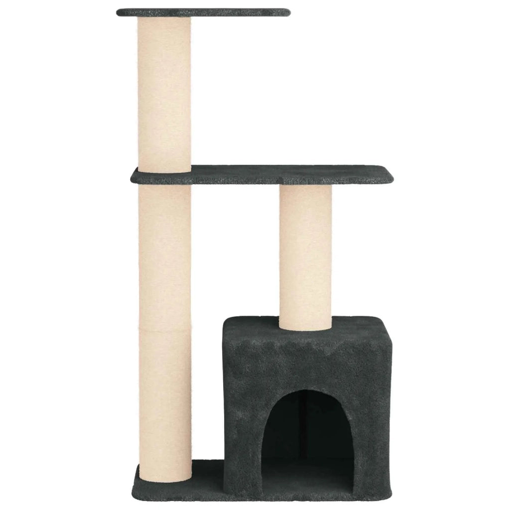 Albero per gatti con pali per graffiare in sisal Grigio Scuro 42033065