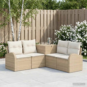 Set di divani 5 pz Beige e Bianco Crema 3447782