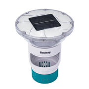 Trade Shop - Dosatore Per Pastiglie Cloro Galleggiante Piscina Con Luce Led Ad Energia Solare 58943 -