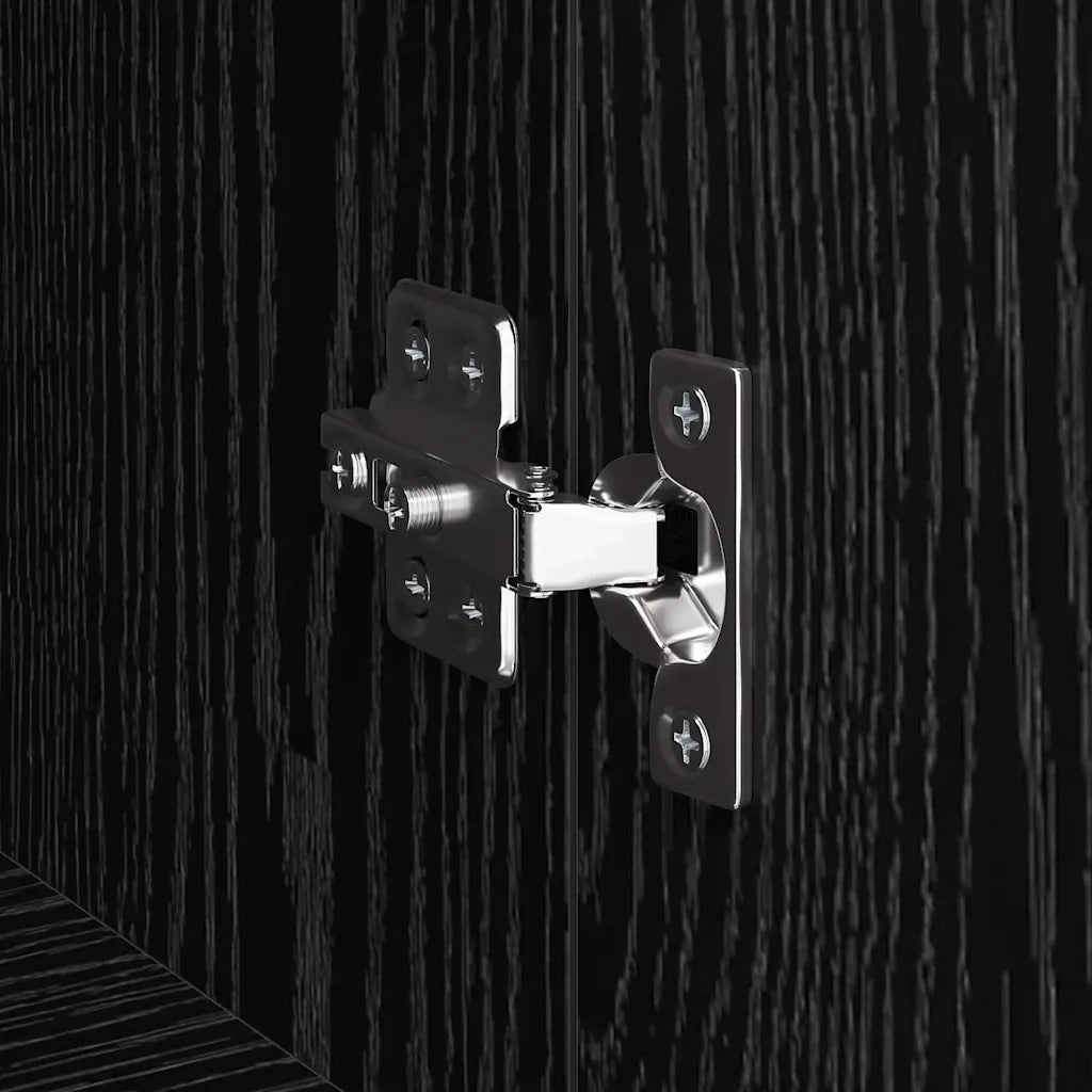Mobile porta TV rettangolare moderno con finitura opaca 150 x 30 x 50 cm con pratico vano contenitore in legno nero 02_0052514