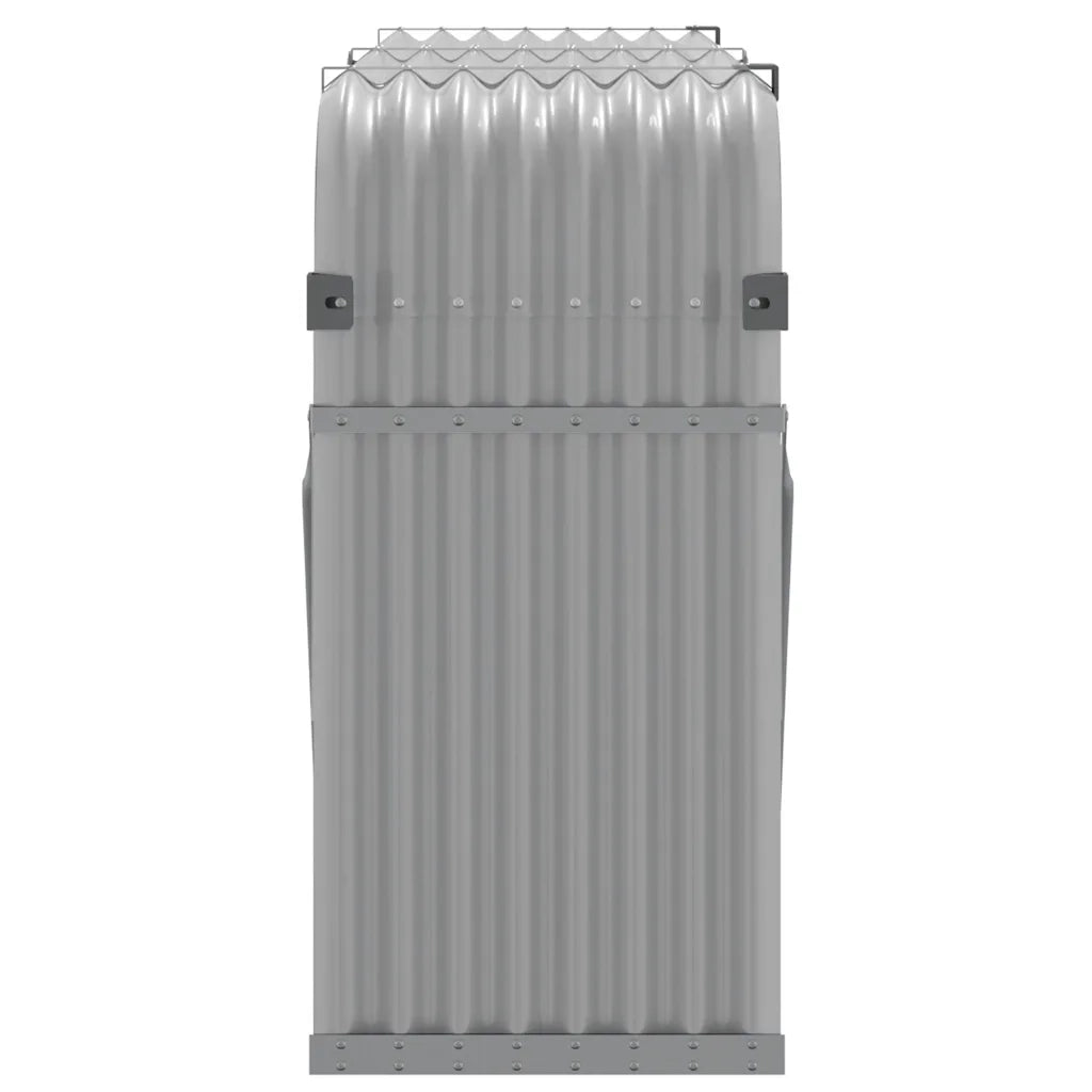 Portaceppi Grigio Chiaro 180x45x100 cm in Acciaio Zincato 364554