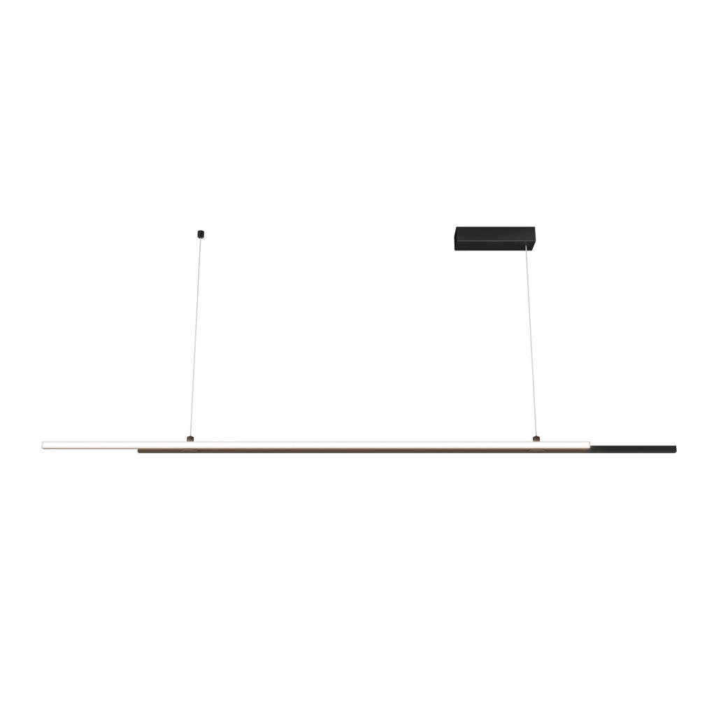 Maytoni Lampadario moderno Halo 2 luci LED integrato nero alluminio