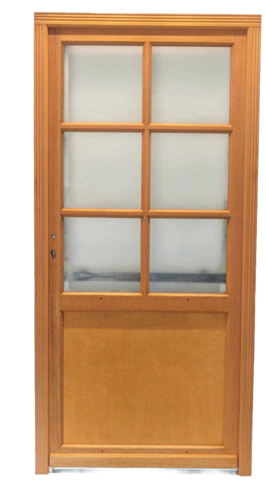 Porta di servizio in legno 'Naxos' 200X90 a destra a spinta (dimensioni tabella) senza maniglia
