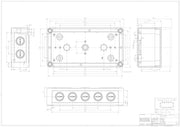 Contenitore di connettori serie RKK 4/22-22x4² 180 x 94 x 57 Polistirene (EPS) Grigio 1 pezzo(s)