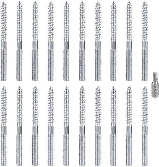 Viti a doppia testa in acciaio inossidabile di alta qualità - 20 pezzi - Torx M8 x 100 mm - Viti resistenti alle abrasioni e alla corrosione