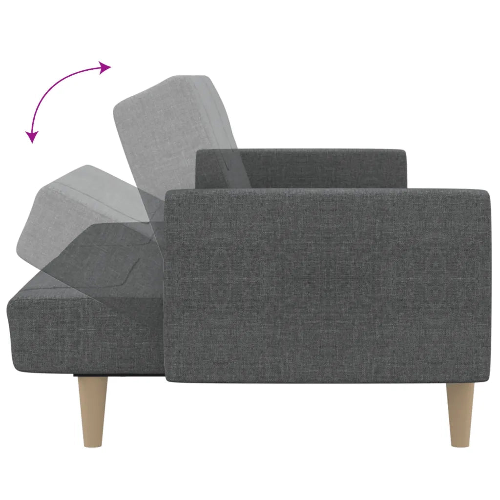 Divano letto | Sof¨¤ letto | Letto singolo a 2 Posti Grigio Chiaro in Tessuto