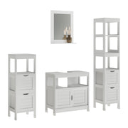 Vicco Set di mobili da bagno Bianco 4 parti