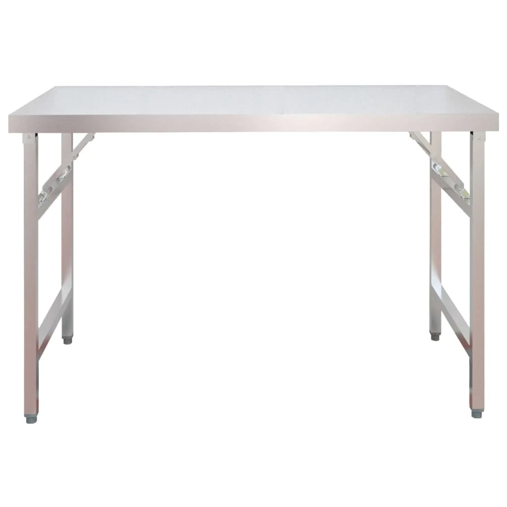Tavolo da lavoro professionale da cucina con ripiano 120 x 60 x 115 cm acciaio inox 02_0045423