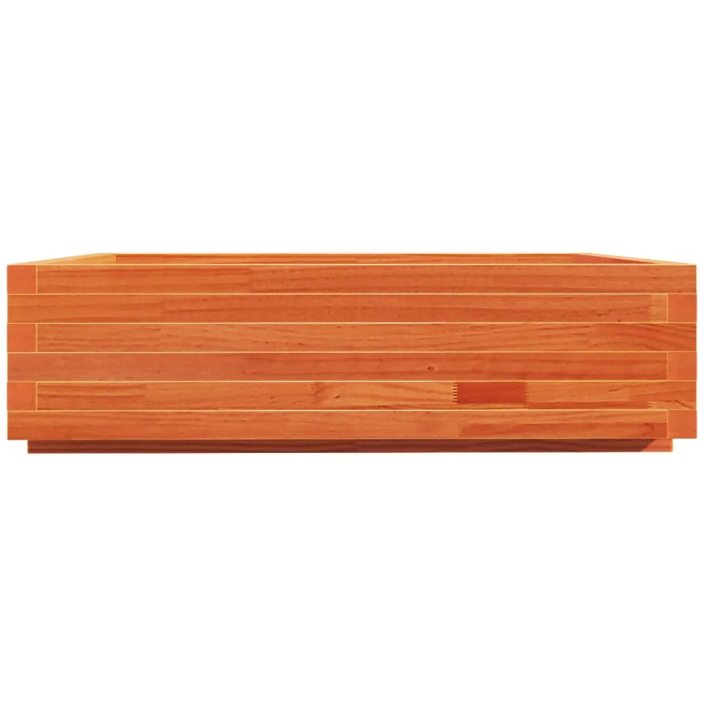 vidaXL Fioriera Giardino Marrone Cera 90x90x26,5cm Legno Massello Pino