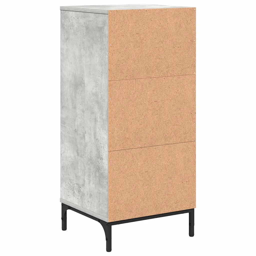 Mobile da Bagno con cassetto Grigio cemento 39,5 x 36 x 88 cm