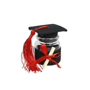 Trade Shop - Set 12 Portaconfetti Bomboniera Laurea Ampolla Con Tappo Forma Di Tocco Nero -