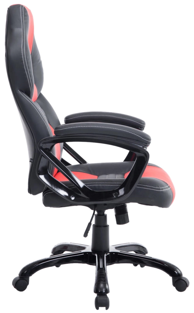 Sedia da ufficio XL Pedro nero/rosso
