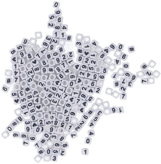 Acquario in Acrilico - 300 Pezzi - 7x7mm Bianco Quadrato - Perline Singole - Creazione Gioielli - Bracciali di Amicizia - Duraturo e Resistente