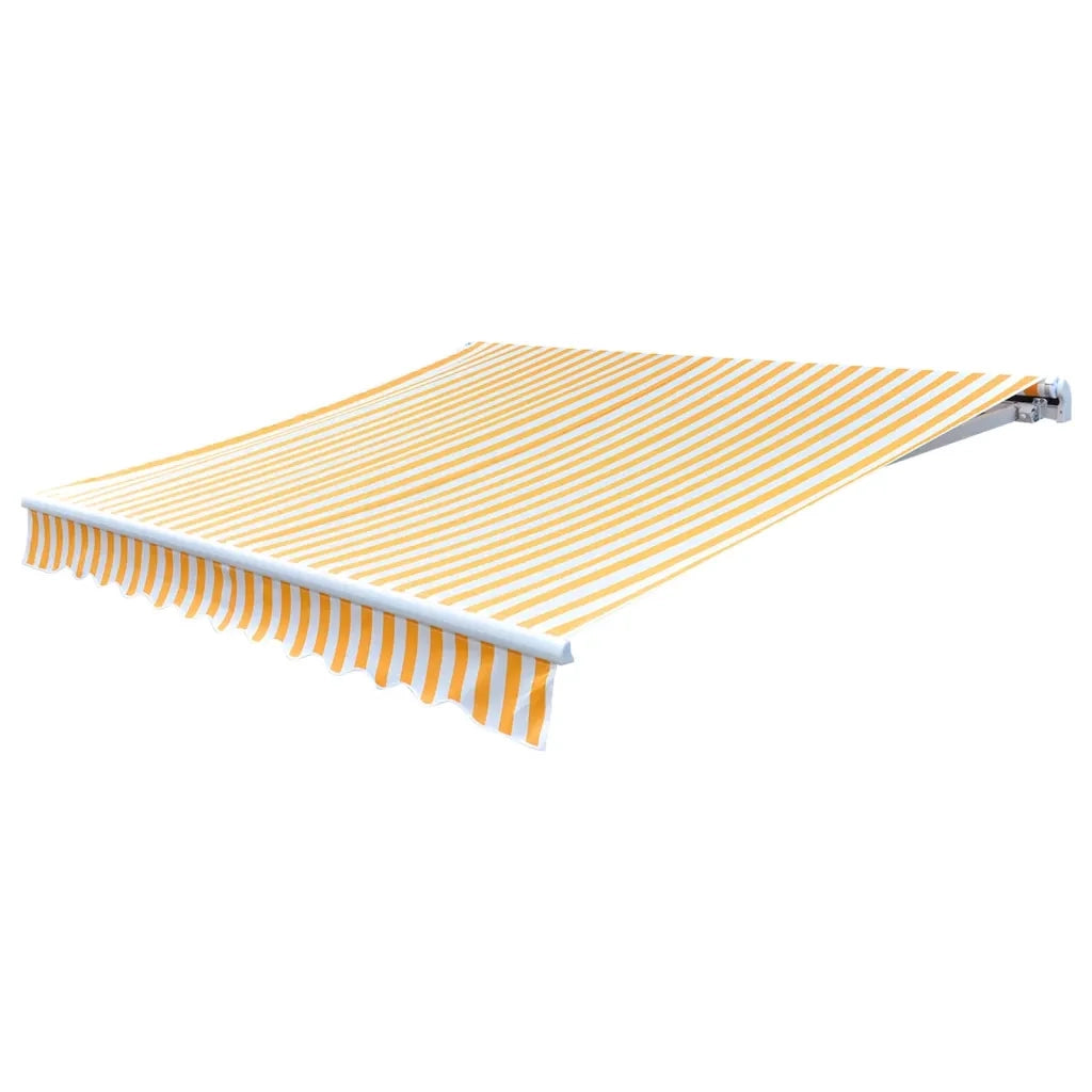 Tendone Parasole in Tela Arancione e Bianco 4,5x3 m 143706