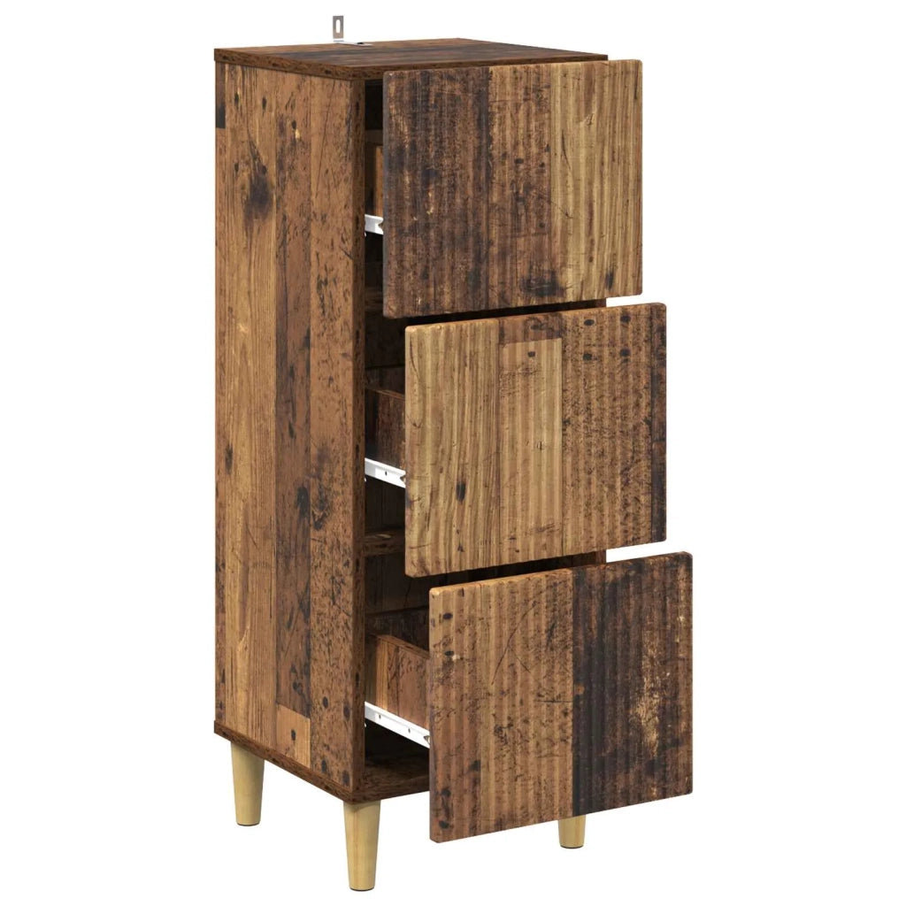 Mobile con Cassetti Legno antico 33 x 34,5 x 90 cm 894623