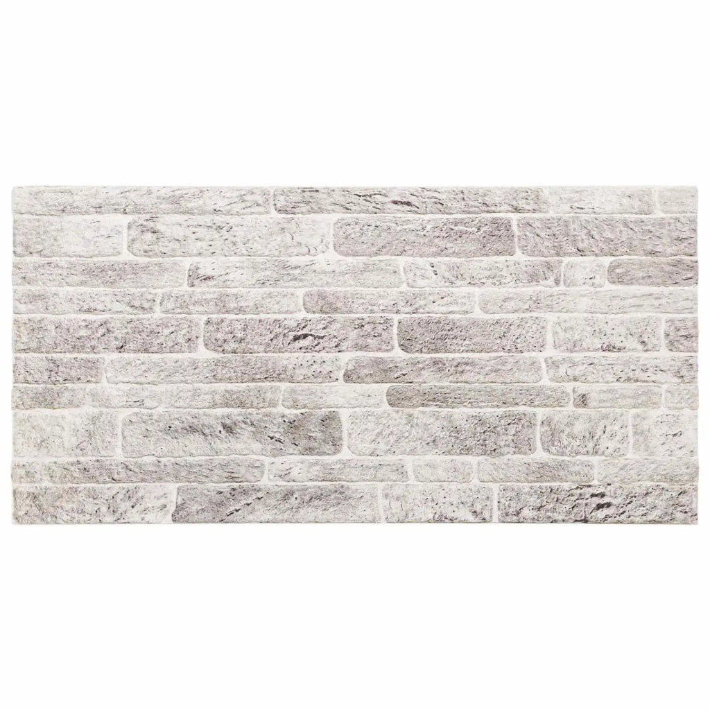 Pannelli da parete 10 pcs Grigio chiaro e bianco 100 x 50 cm