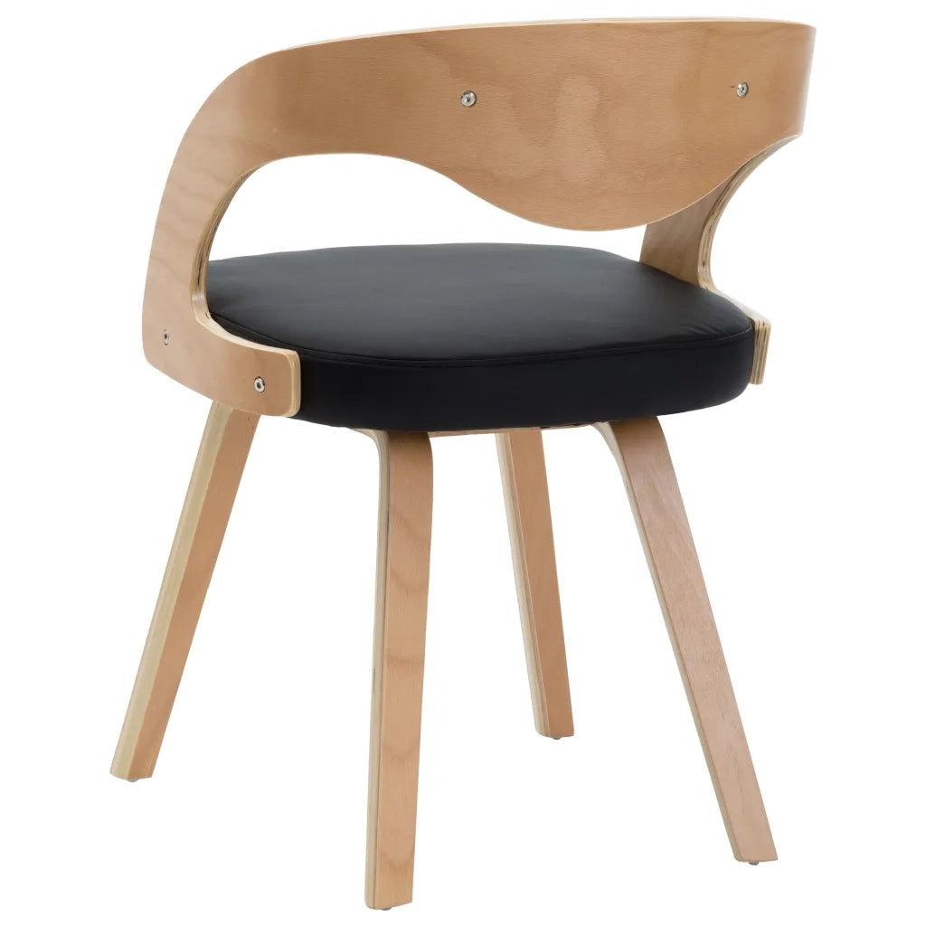 Sedie da Pranzo 6 pz Crema in Legno Piegato e Similpelle 278847
