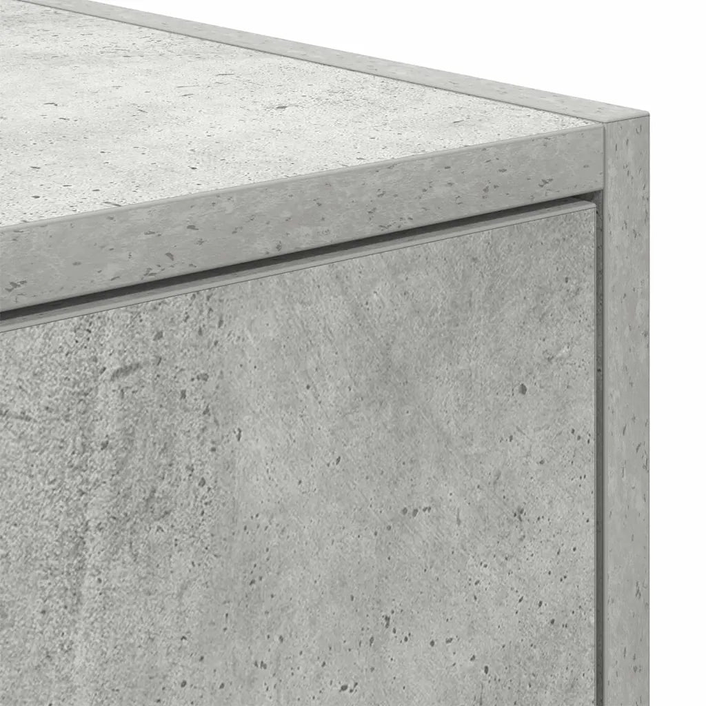 Mobile TV a parete moderno e salvaspazio 100 x 31 x 25,5 cm legno composito grigio cemento 02_0051704