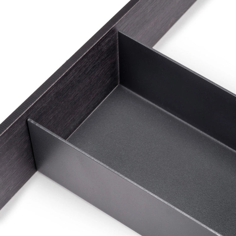 Organizzatore inclinato per cassetto Orderbox, 150x470 mm, Acciaio e Legno, Grigio antracite