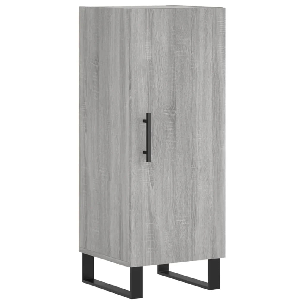 Buffet credenza cassettiera armadio mobile contenitore organizer cucina soggiorno salotto rovere Sonoma alto 34,5 x 34 x 180 cm legno ingegnerizzato grigio 02_0035223