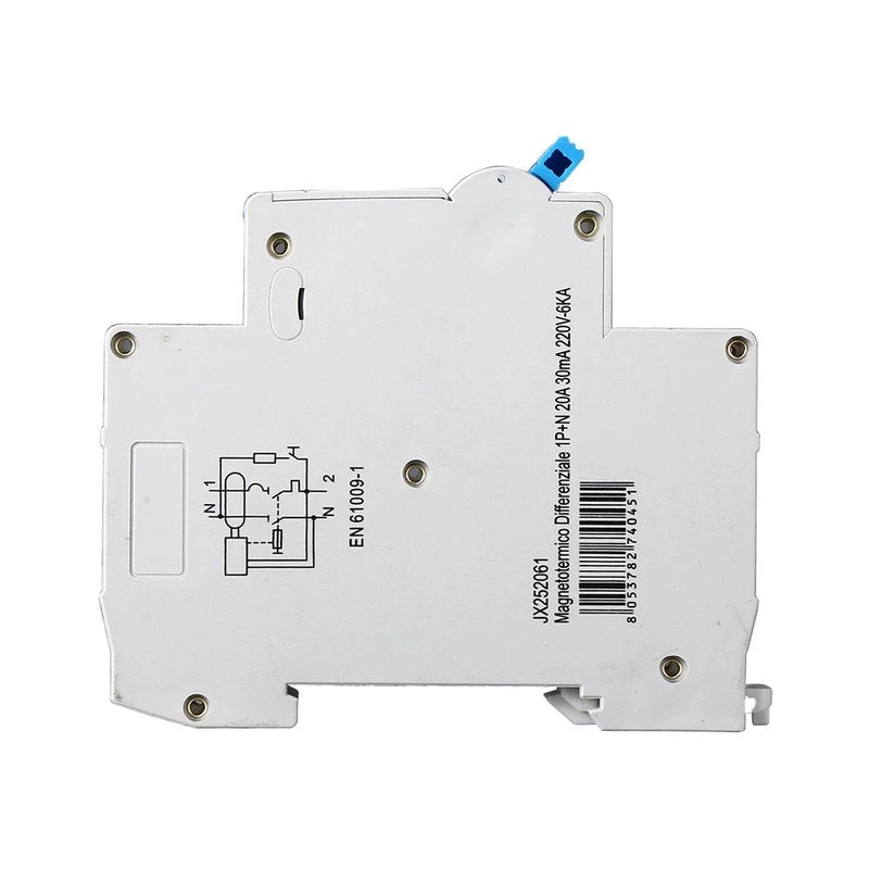 Interruttore Magnetotermico Differenziale 1P+N 20A 6KA 30mA 220V Occupa 1 Modulo DIN