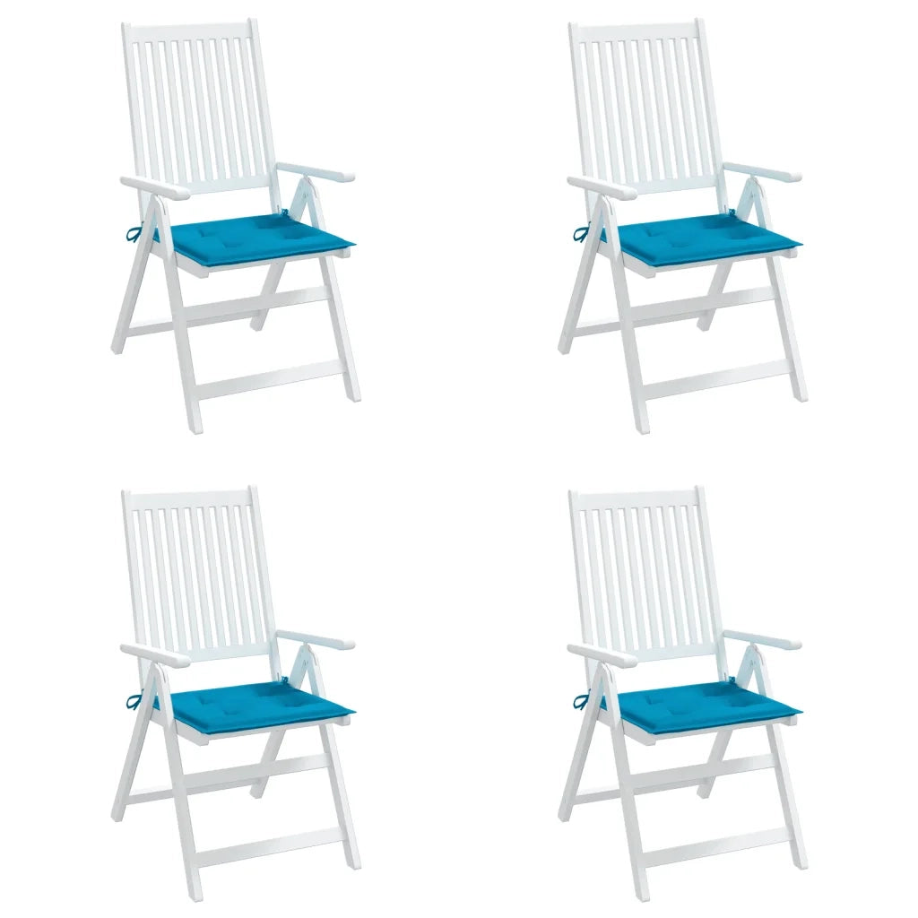 Cuscini per Sedia 4 pz Blu 50x50x3 cm in Tessuto Oxford