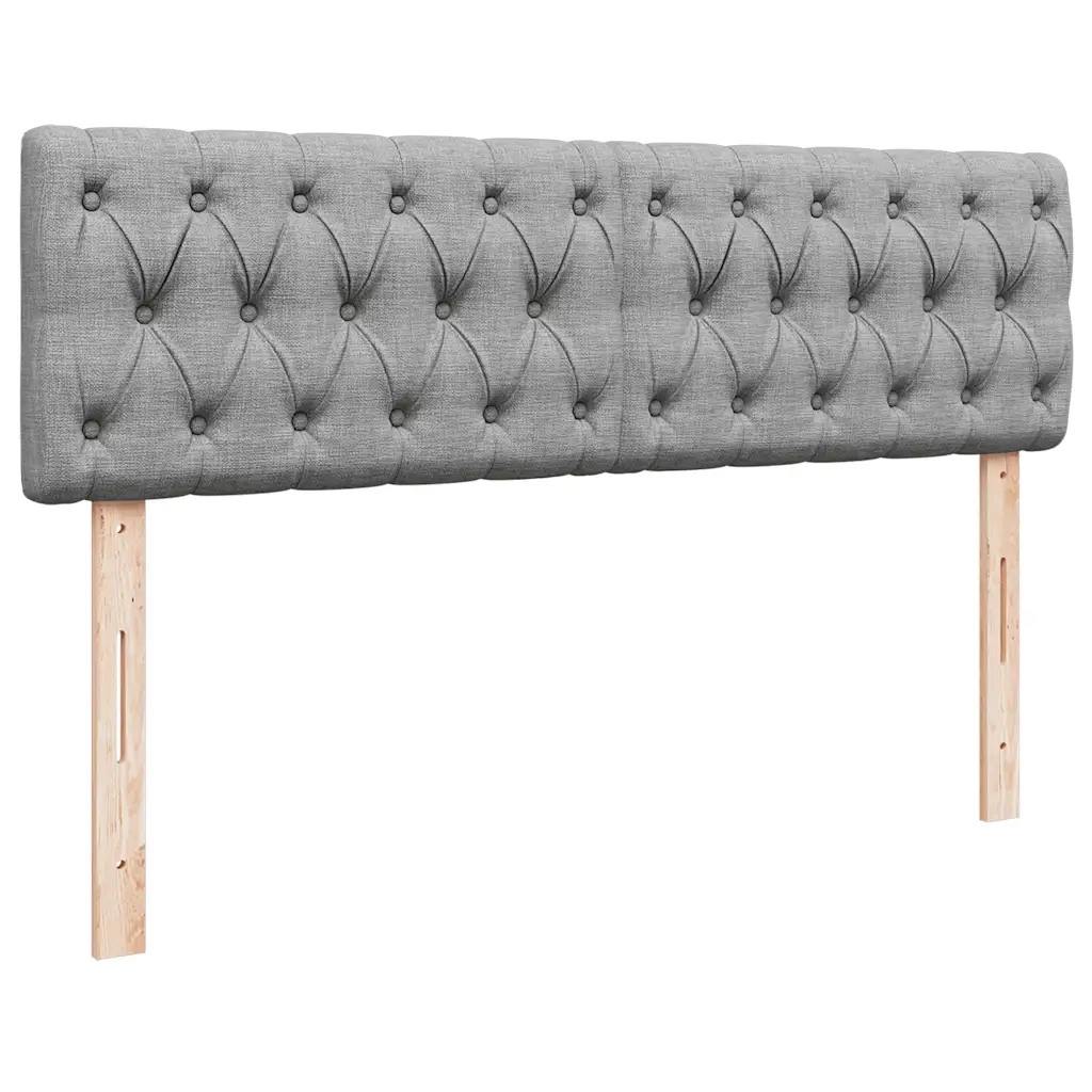 Pouf Letto con Materasso Grigio Chiaro 160x200 cm in Tessuto 3311553