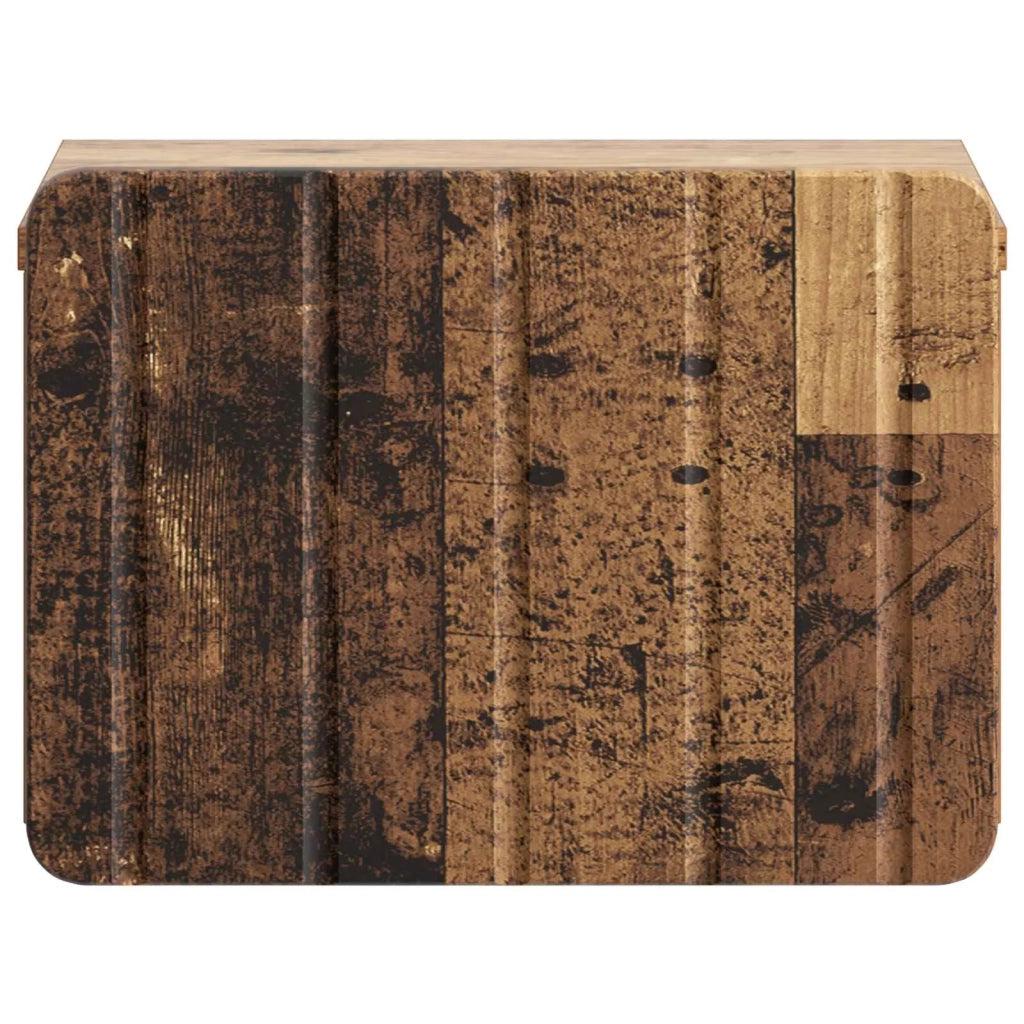 Mobiletto da notte a muro Legno antico 33 x 34,5 x 24 cm 898271