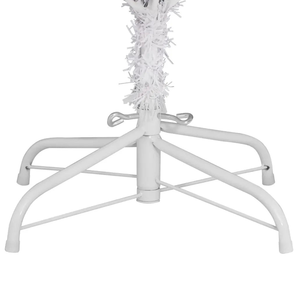 Albero di Natale | Decorazioni natalizie Artificiale Incernierato con Base Bianco 240cm