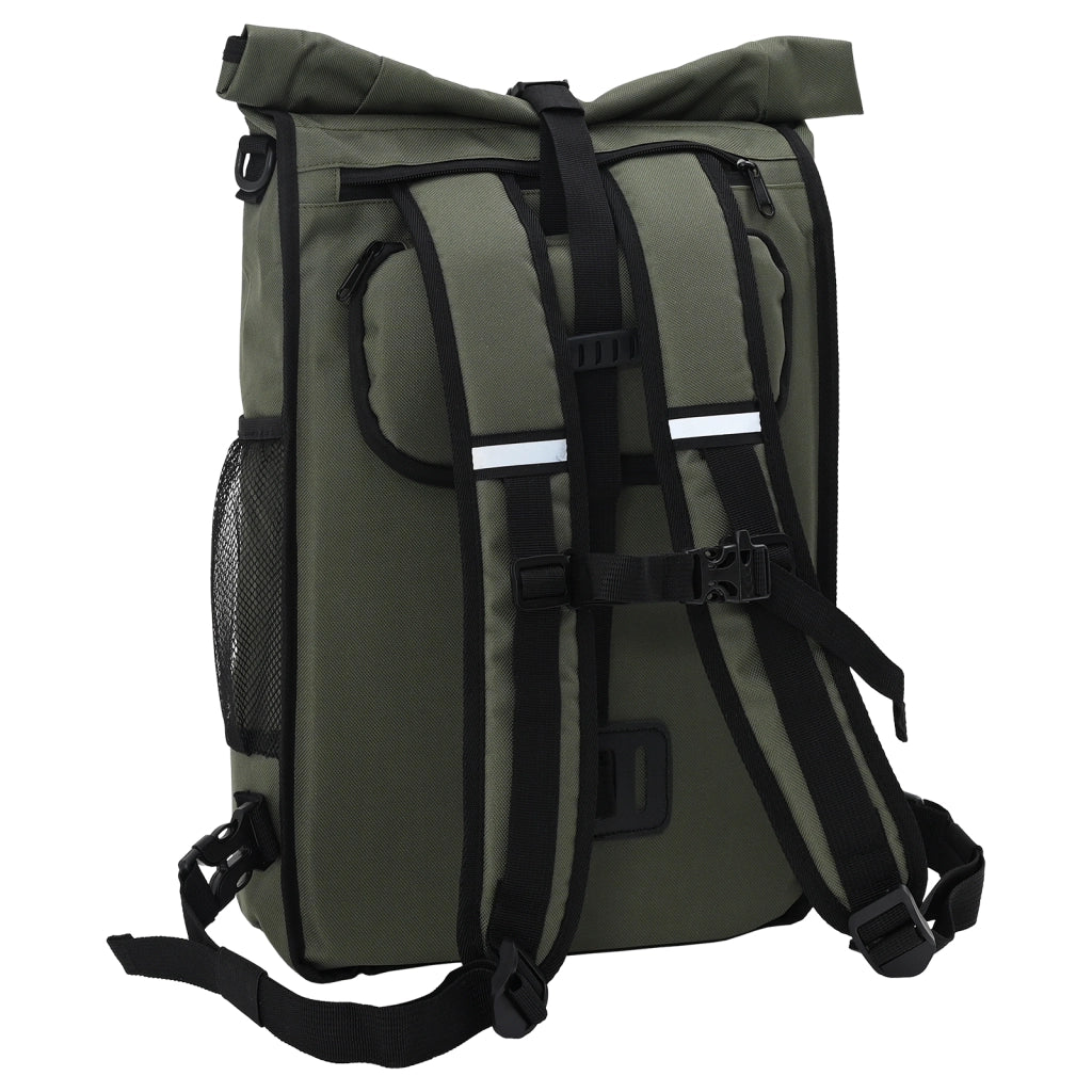 Borsa da Bici per Portapacchi 20 L Verde Oliva 31x13x58 cm