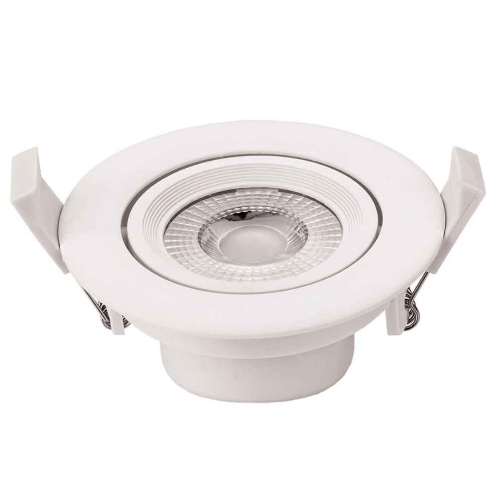 Faretto led incasso orientabile tondo soffitto 5watt driver incluso *** temperatura colore lampada 6000k bianco fredd...