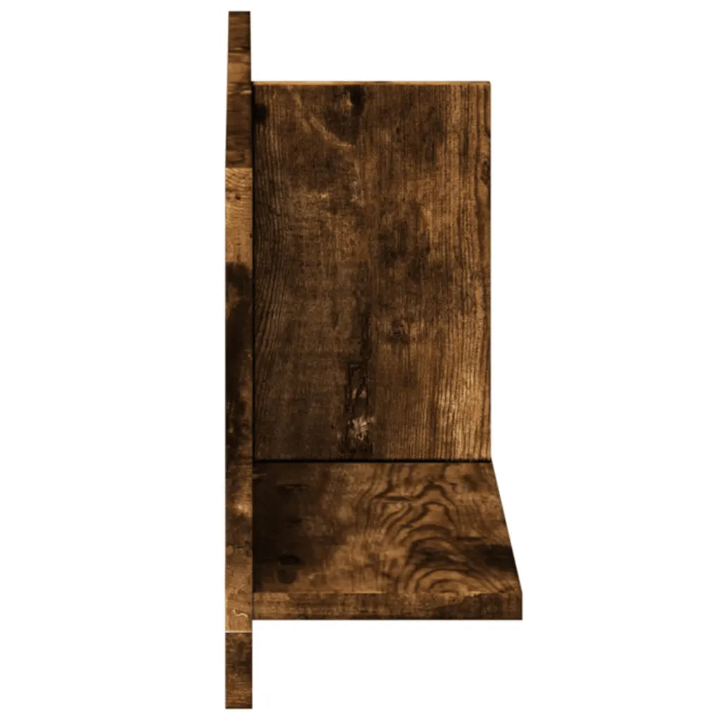Mobile a Parete 70x16,5x30 cm Rovere Fumo in Legno Multistrato
