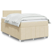 Giroletto a Molle con Materasso Crema 120x200 cm in Tessuto 3289333