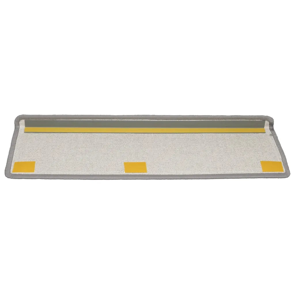 Tappetini per scale 15 pz 65x21x4 cm Grigio chiaro Bordo rettangolare 134570