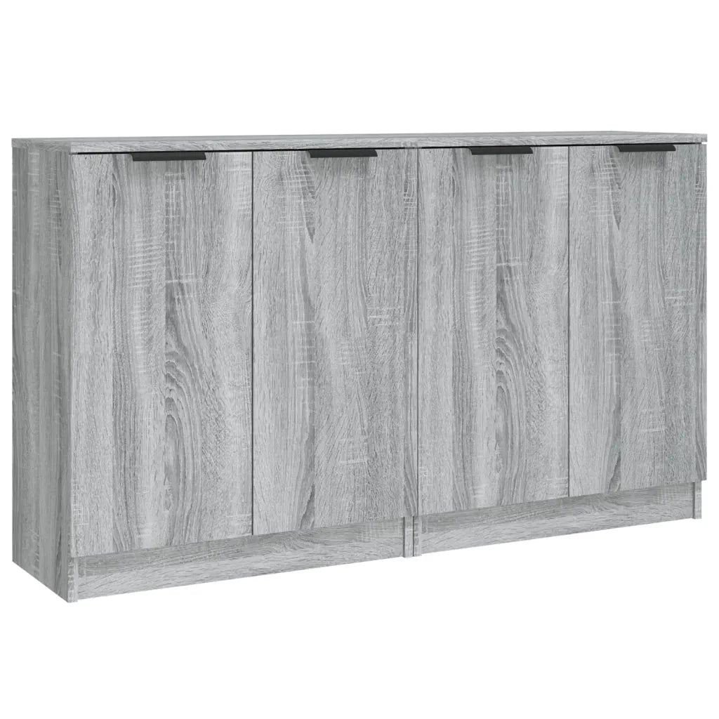 Credenze 2 pz Grigio Sonoma 60x30x70 cm in Legno Multistrato
