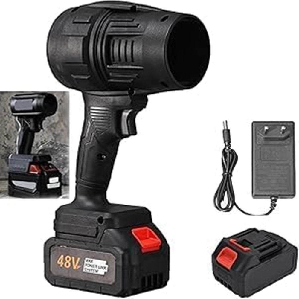 Trade Shop - Soffiatore A Doppia Batteria 48 V Per Foglie Asciugatrice Turbo Ventola Per Auto -
