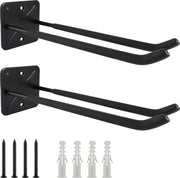 Due manici da parete per fissare manici da parete garage con schiuma 31,5 cm neri manici da parete heavy duty capacità di carico 80 kg manici da parete heavy duty per garage, cantina, serra, bicicletta