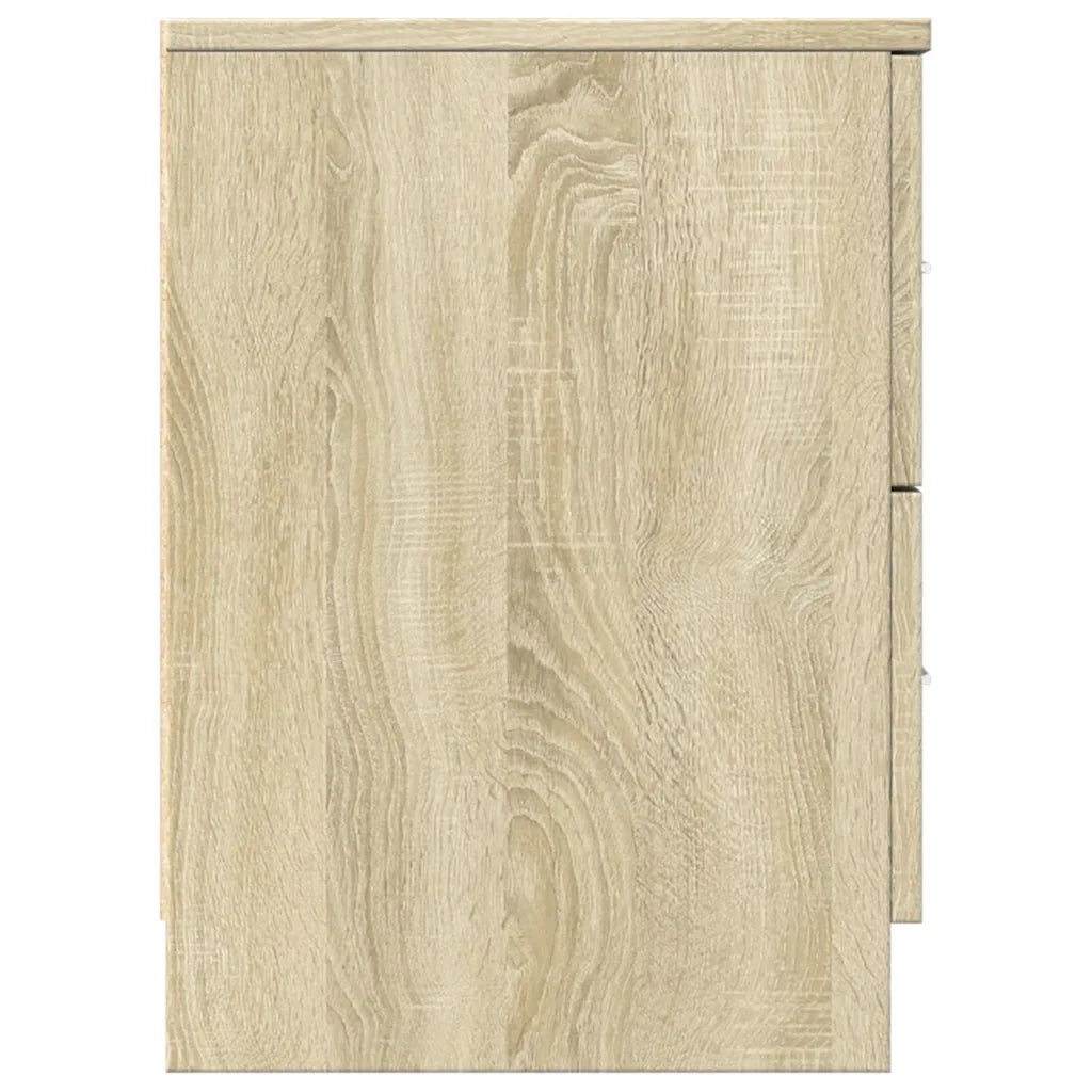 Comodino | Armadio da Notte | Mobiletto da notte con 2 Cassetti Rovere Sonoma 40x36x50 cm