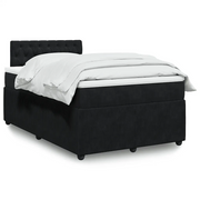 Giroletto a Molle con Materasso Nero 120x190 cm in Velluto 3287694