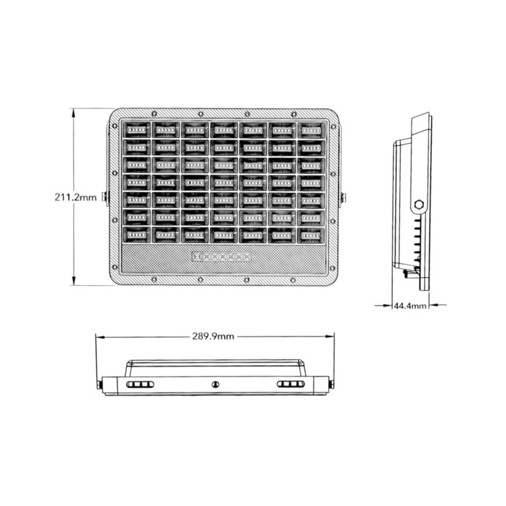 Trade Shop - Faro Led Floodlight 2000lm Ip65 Grigio Con Pannello Solare Telecomando Cct Tk08-200w-3c -