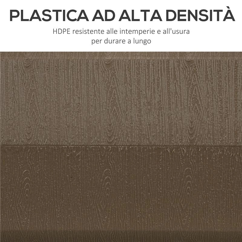 BASE PER OMBRELLONE DA GIARDINO RIEMPIBILE CON MANIGLIA IN HDPE E ACCIAIO 49X49X36.5 CM MARRONE