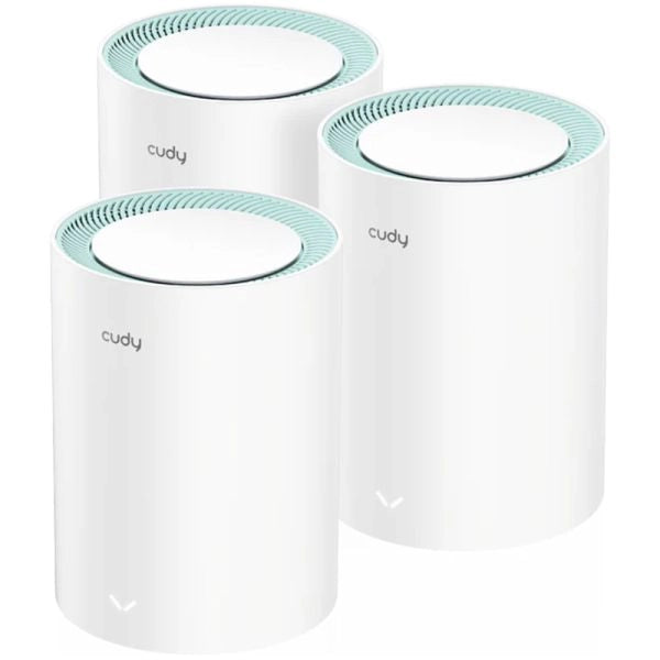 Cudy m1300 3-pack sistema wi-fi mesh dual-band (2.4 ghz/5 ghz) wi-fi 5 (802.11ac) bianco 2 interno - CUDM1300(3-PACK)