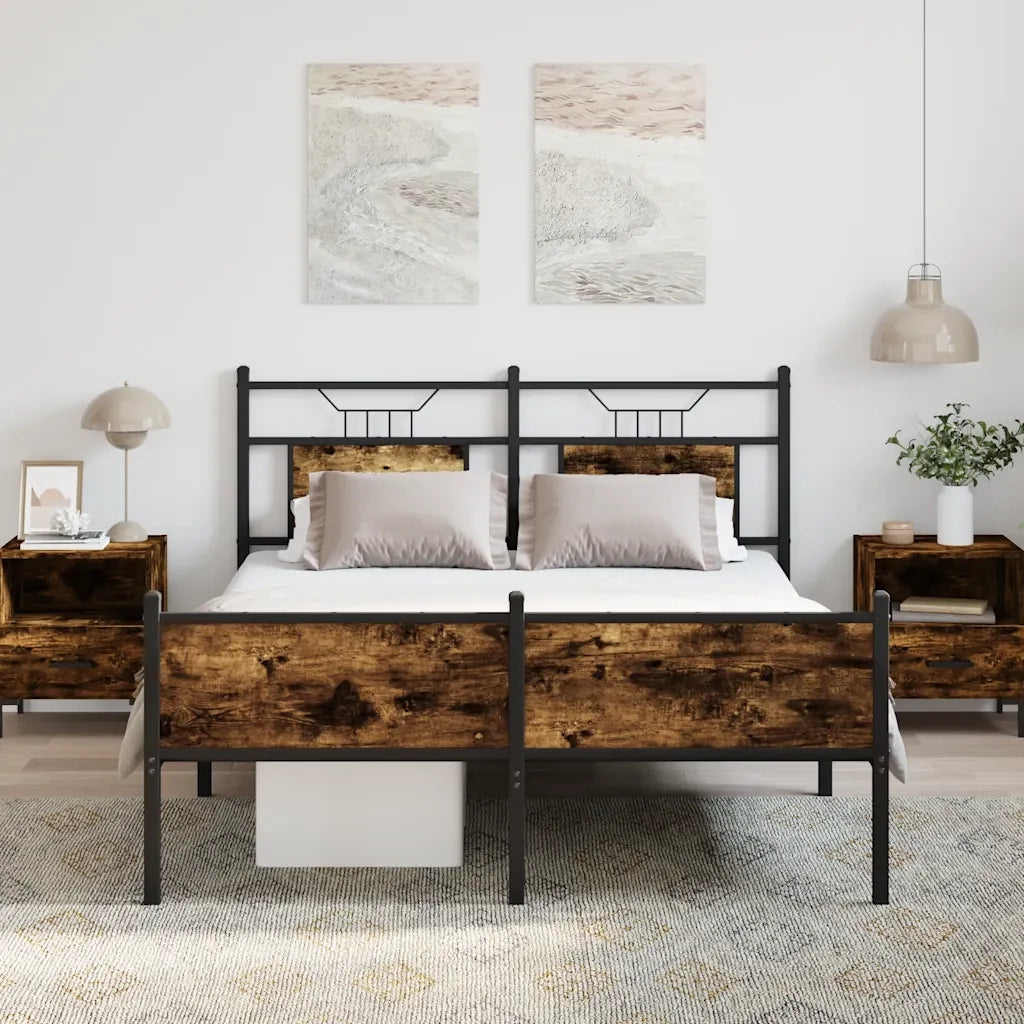 Giroletto senza Materasso Rovere Fumo 140x200 cm in Truciolato 4106927