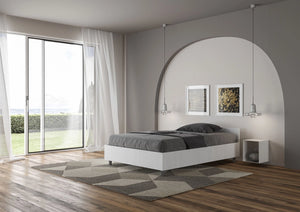 Letto 1 Piazza e Mezzo 120x200 cm Senza Rete Nuamo Bianco Frassino