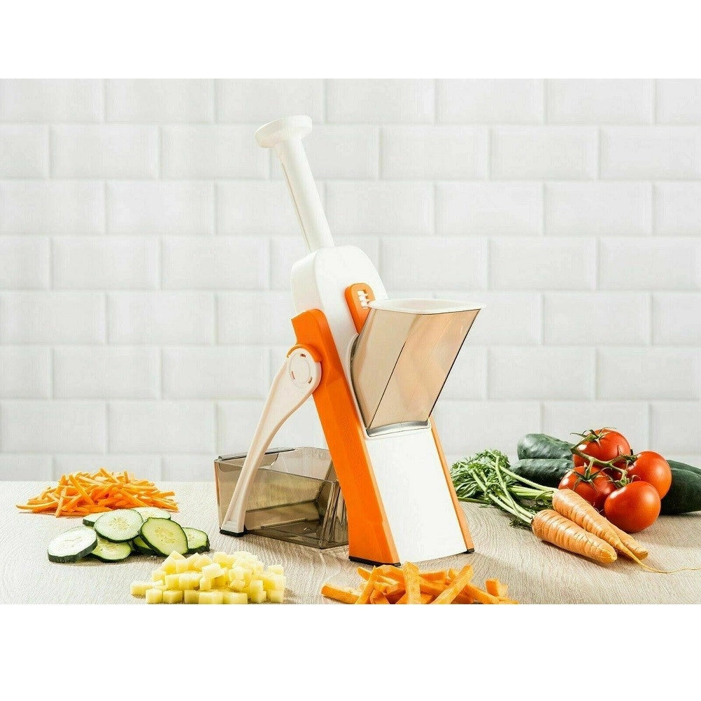 Trade Shop - Affettatrice Manuale Affetta Taglia Verdure Mandolina Julienne Regolabile -