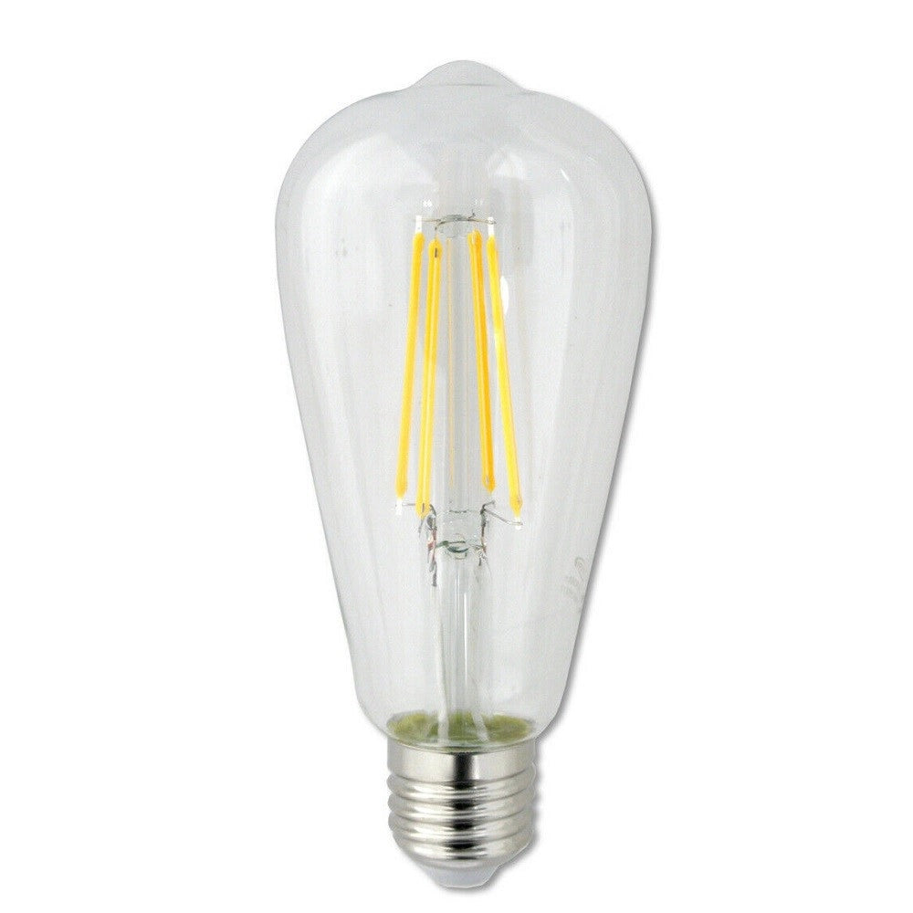 Trade Shop - Lampadina Led A Filamento 8 Watt E27 St64 Luce Calda 3000k 880 Lumen 220v T64-tc -