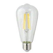 Trade Shop - Lampadina Led A Filamento 8 Watt E27 St64 Luce Calda 3000k 880 Lumen 220v T64-tc -
